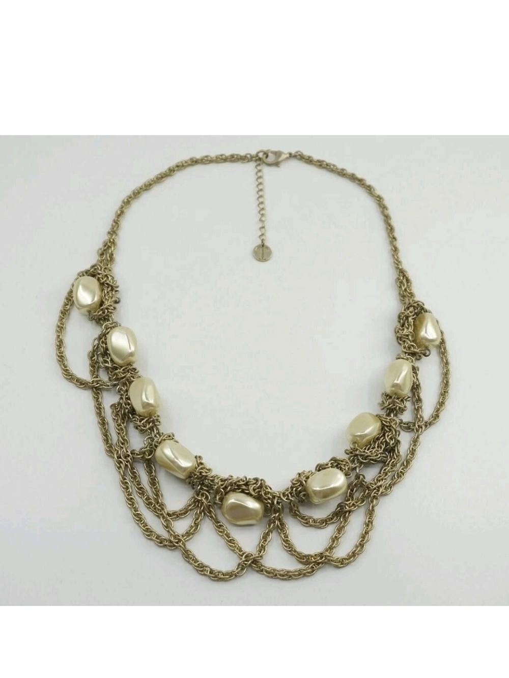 Talbots Faux Pearl Chain Necklace Hard To Find